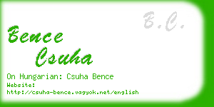 bence csuha business card